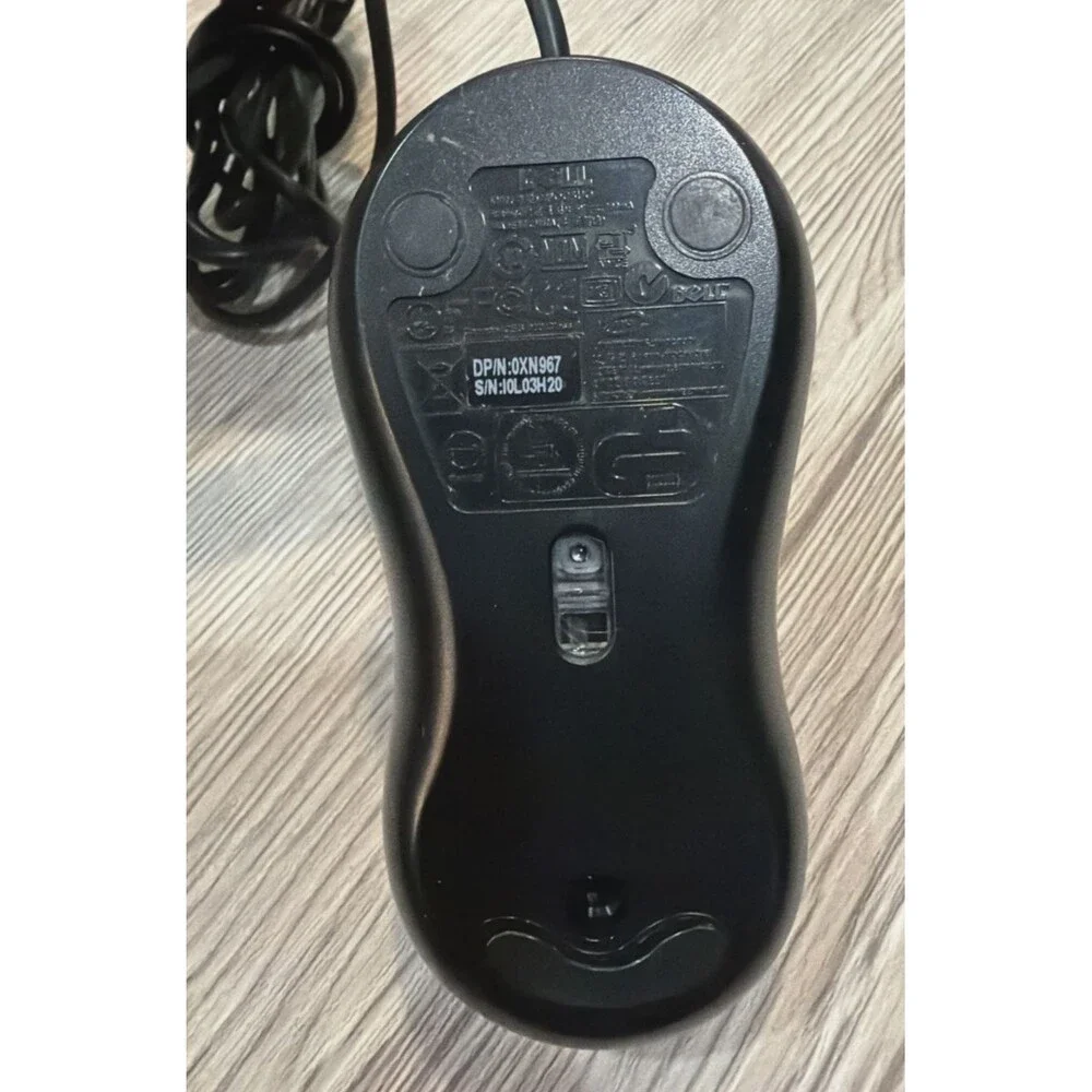 Dell 3 Button Optical USB Wired Mouse 0XN967 Black PC Laptop Tested OEM